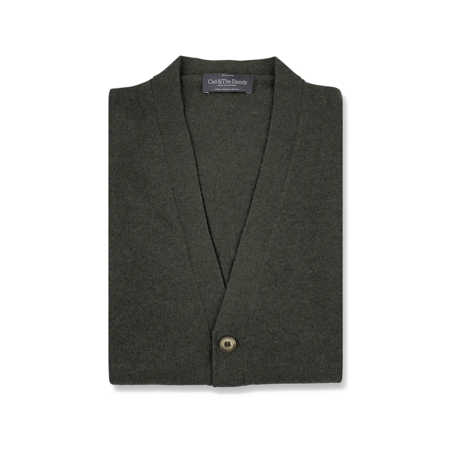 Cashmere Sleeveless Cardigan in Forest Green