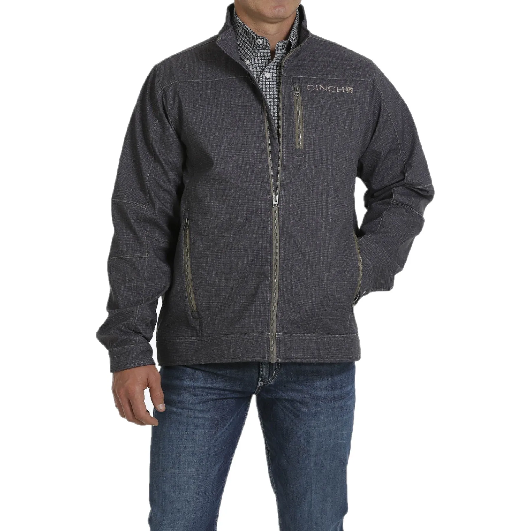 Cinch Men's Textured Bonded Navy Jacket MWJ1086008