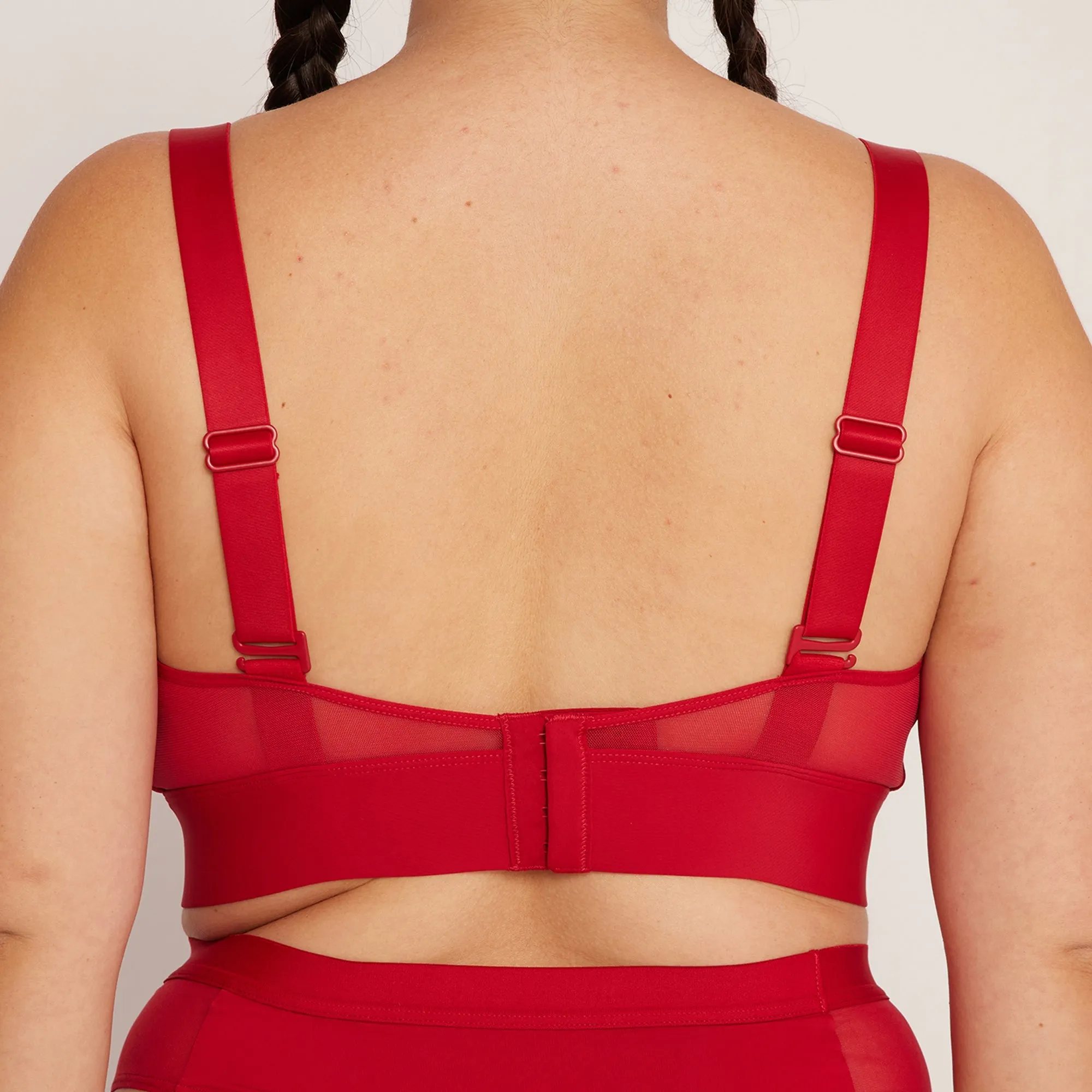 Dream Mesh Plunge Bralette | Ultra-Soft Re:Play | Archive (Red Velvet)