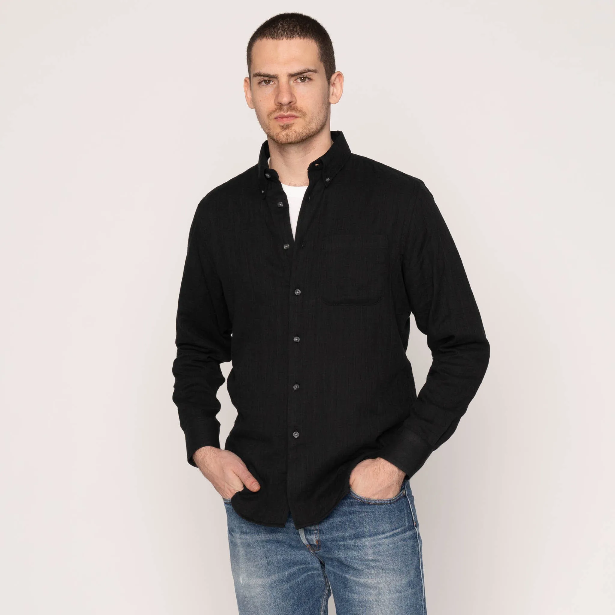 Easy Shirt - Double Weave Gauze - Black