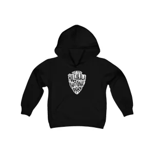 Haleakala National Park Kids Hoodie - Arrowhead Chunky Text