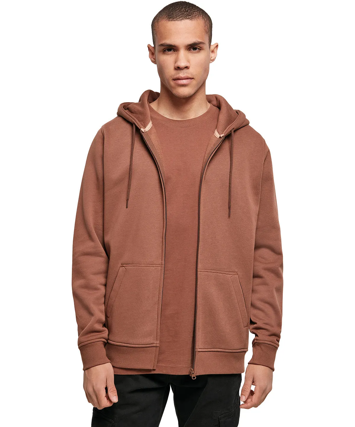 Heavy zip hoodie | Burgundy