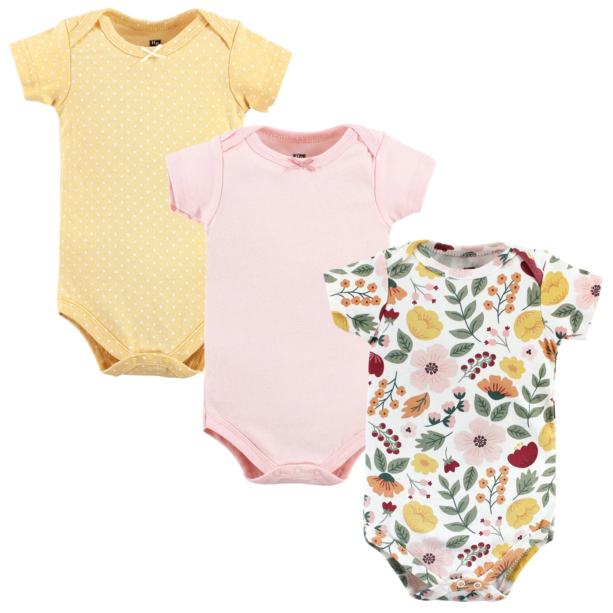 Hudson Baby Cotton Bodysuits, Fall Botanical