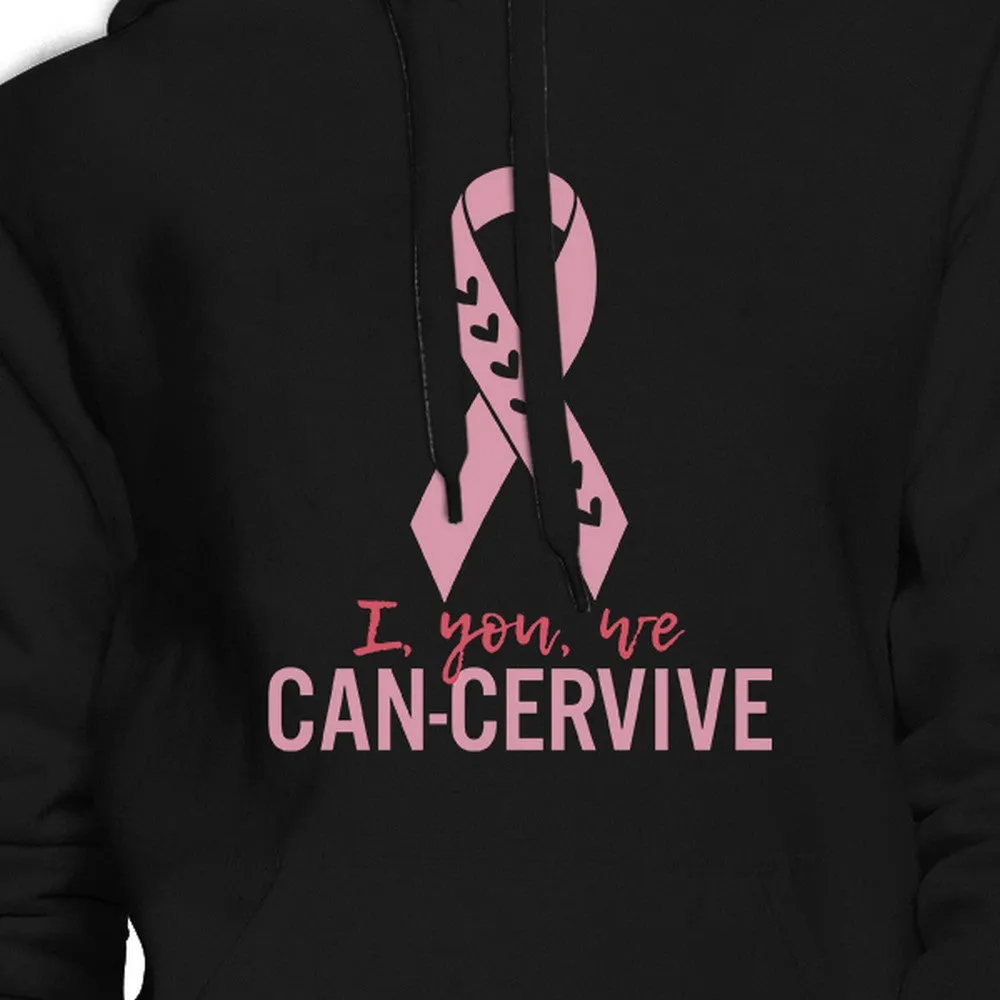 I You We Can-Cervive Breast Cancer Black Hoodie