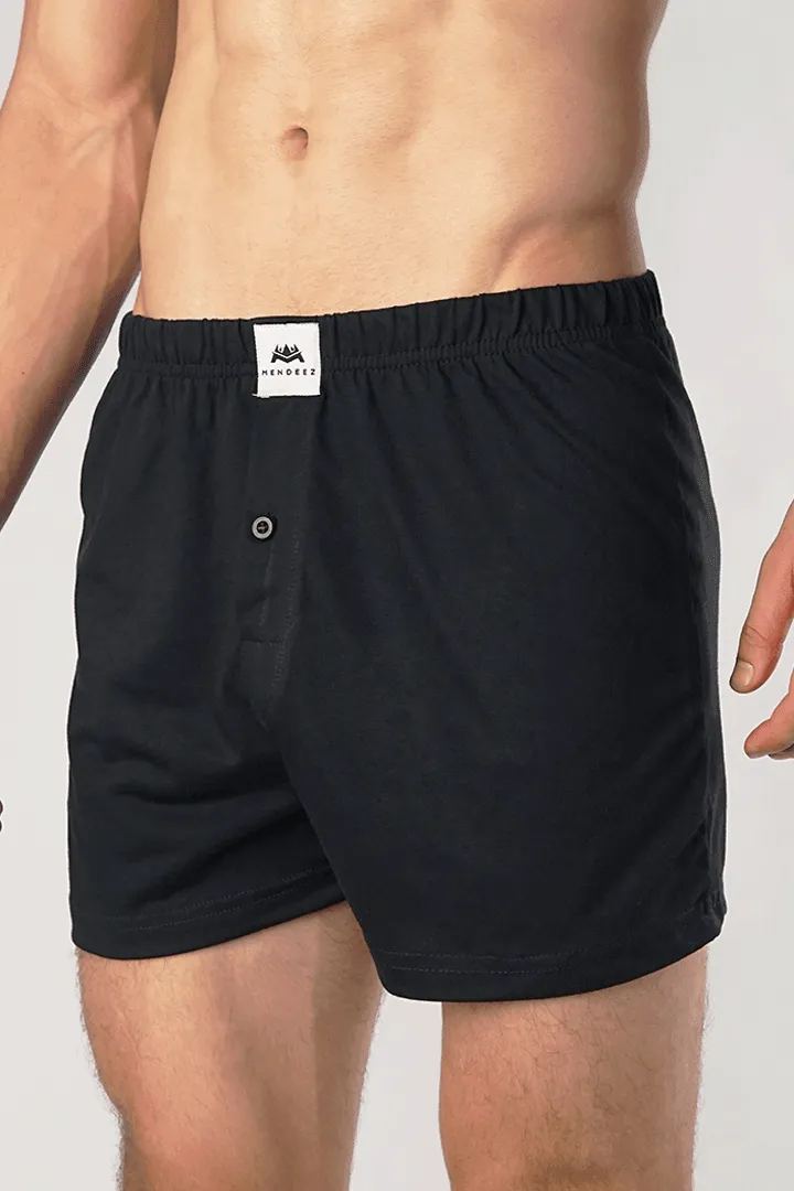 Jersey Boxer Shorts - Black Pack Of 3