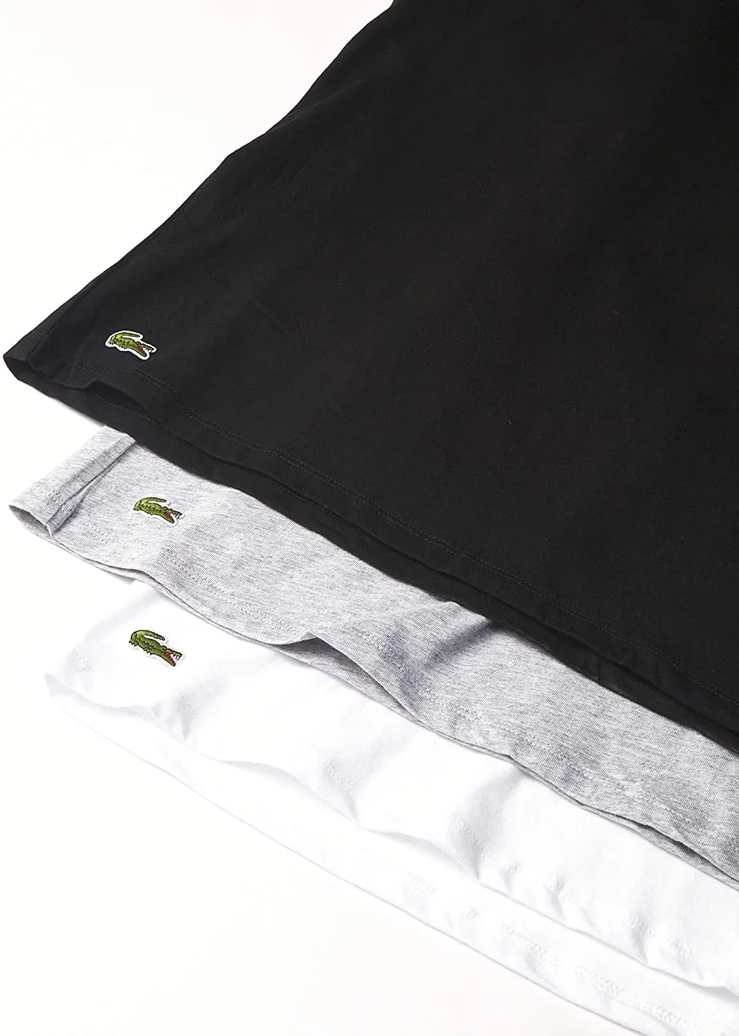 Lacoste Underwear Men's Essentials 3-Pack 100% Cotton Slim Fit V-Neck T-Shirts