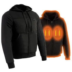 Nexgen Heat MPM1713SET Men's “Fiery’’ Heated Hoodie- Black Zipper