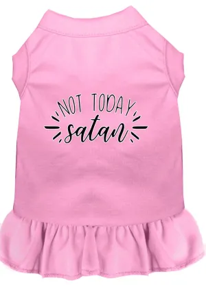 Not Today Satan Screen Print Dog Dress Light Pink Xxl (18)