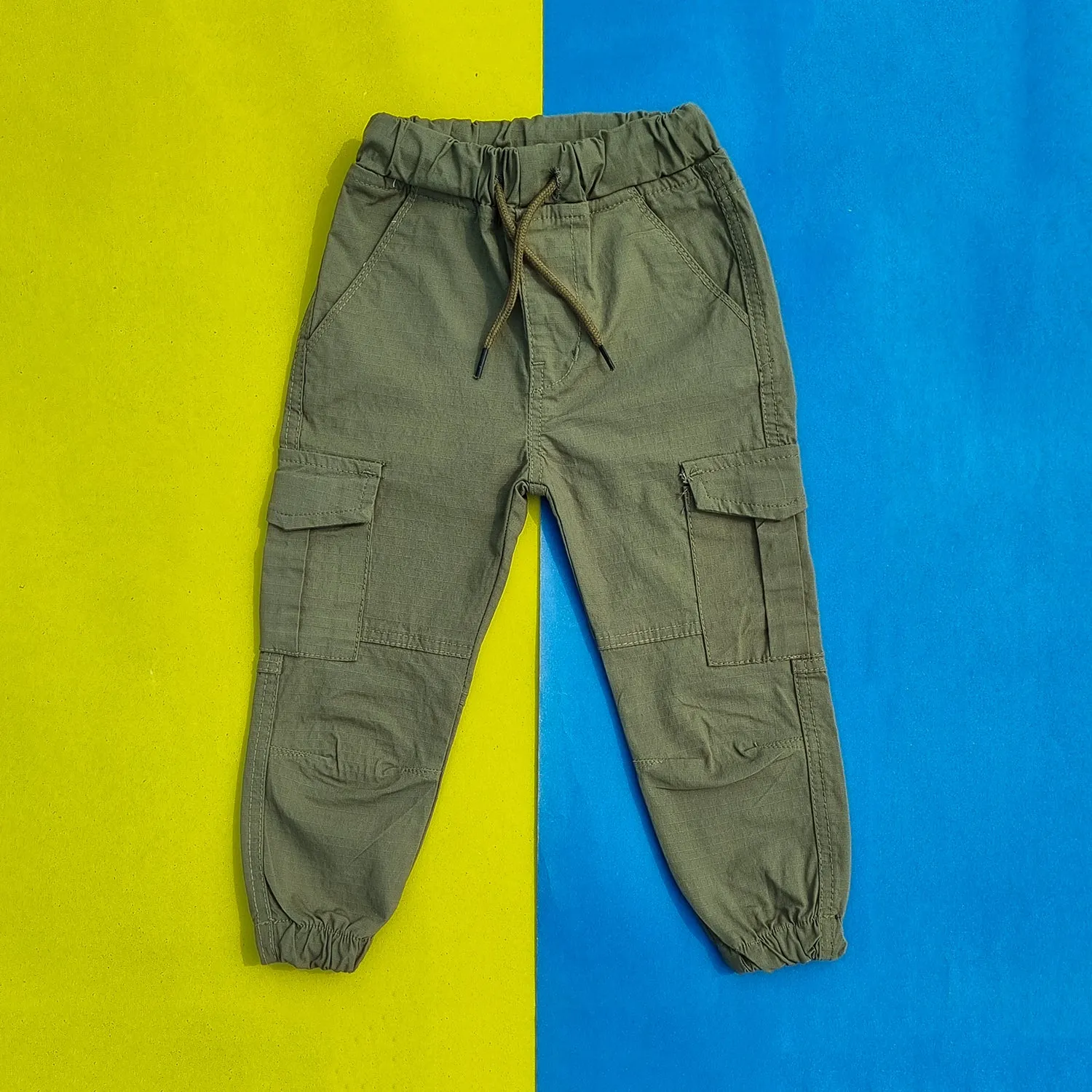 Olive Cargo Cotton Pants