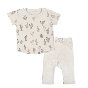 Organic Toddler T-shirt & Pant Set | Cactus