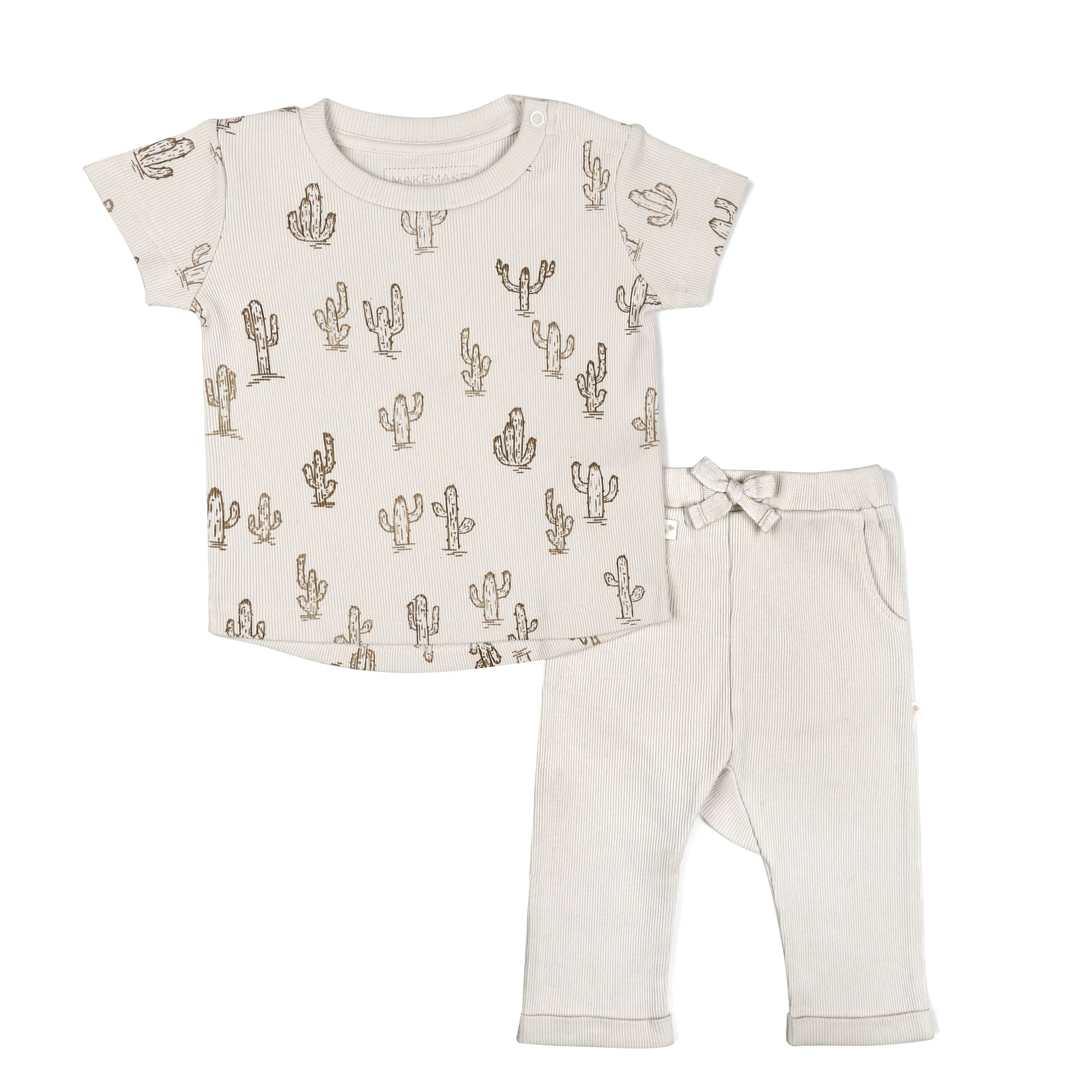 Organic Toddler T-shirt & Pant Set | Cactus