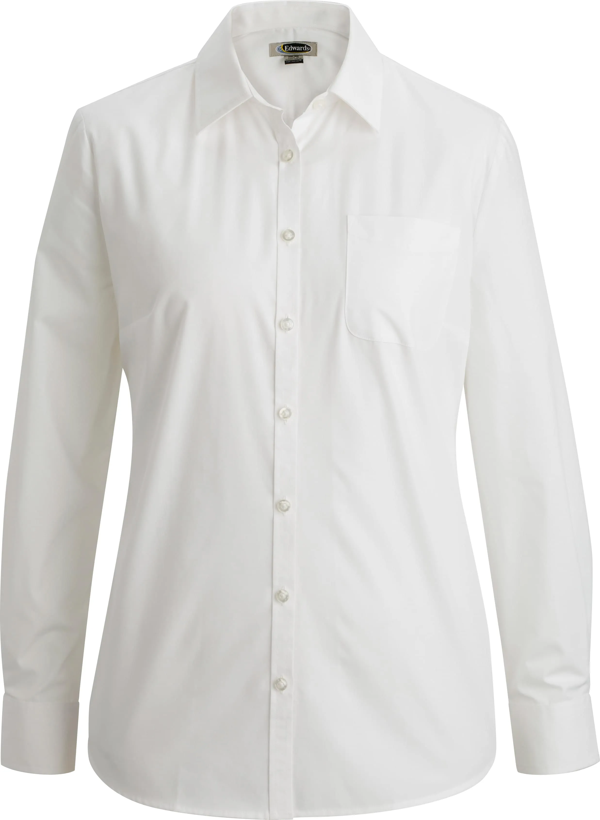 OUTLET-Edwards Ladies Essential Broadcloth Shirt Long Sleeve