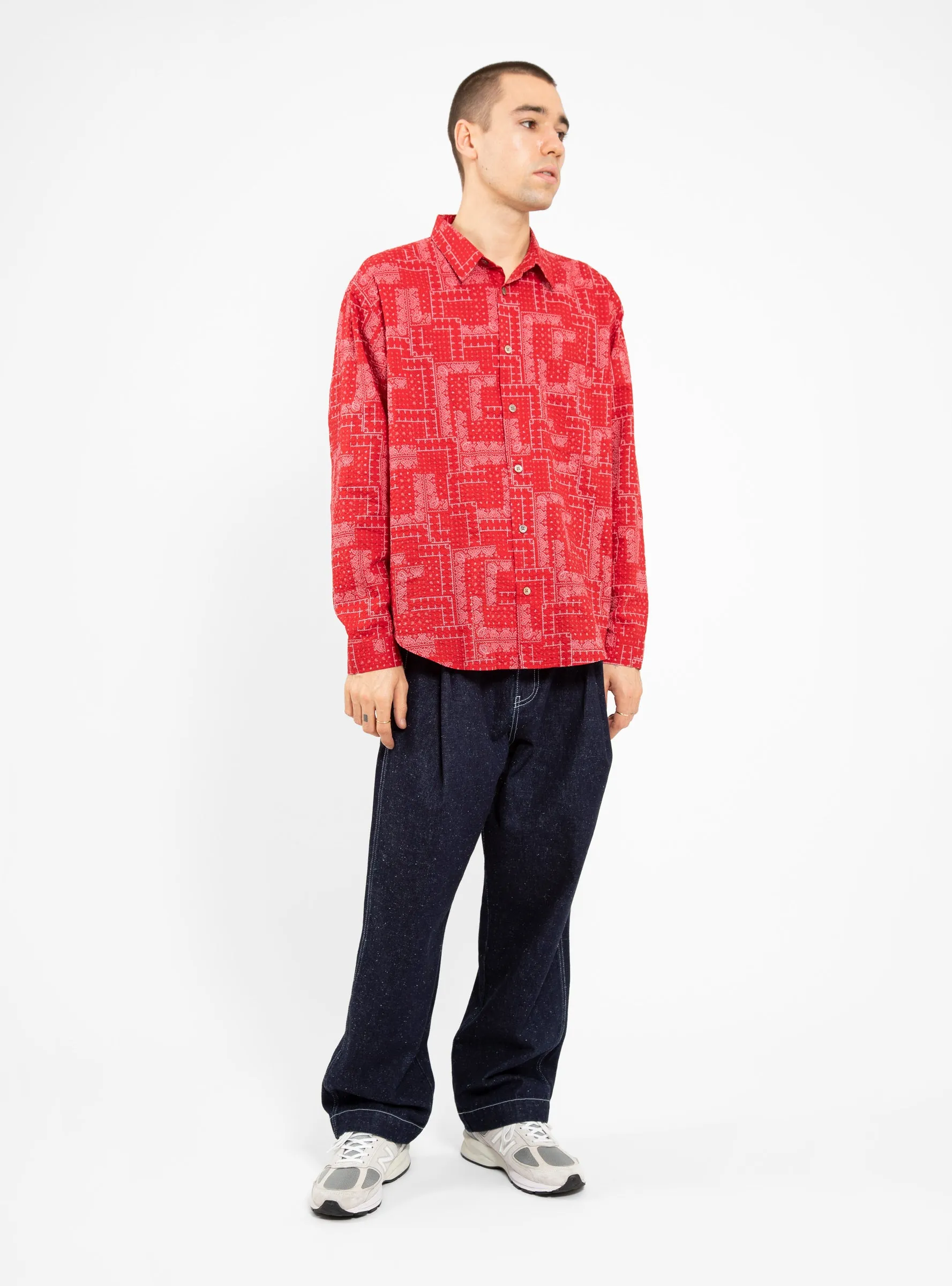 Paisley Easy Shirt Red