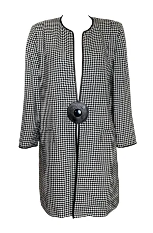 Pierre Cardin Haute Couture 1980s Houndstooth Coat