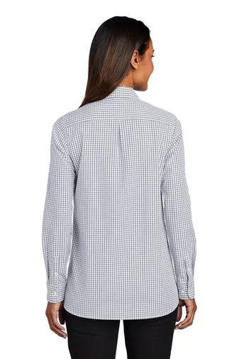 Port Authority Ladies Gingham Easy Care Shirt, Gusty Grey [CR Powered by Epiroc]