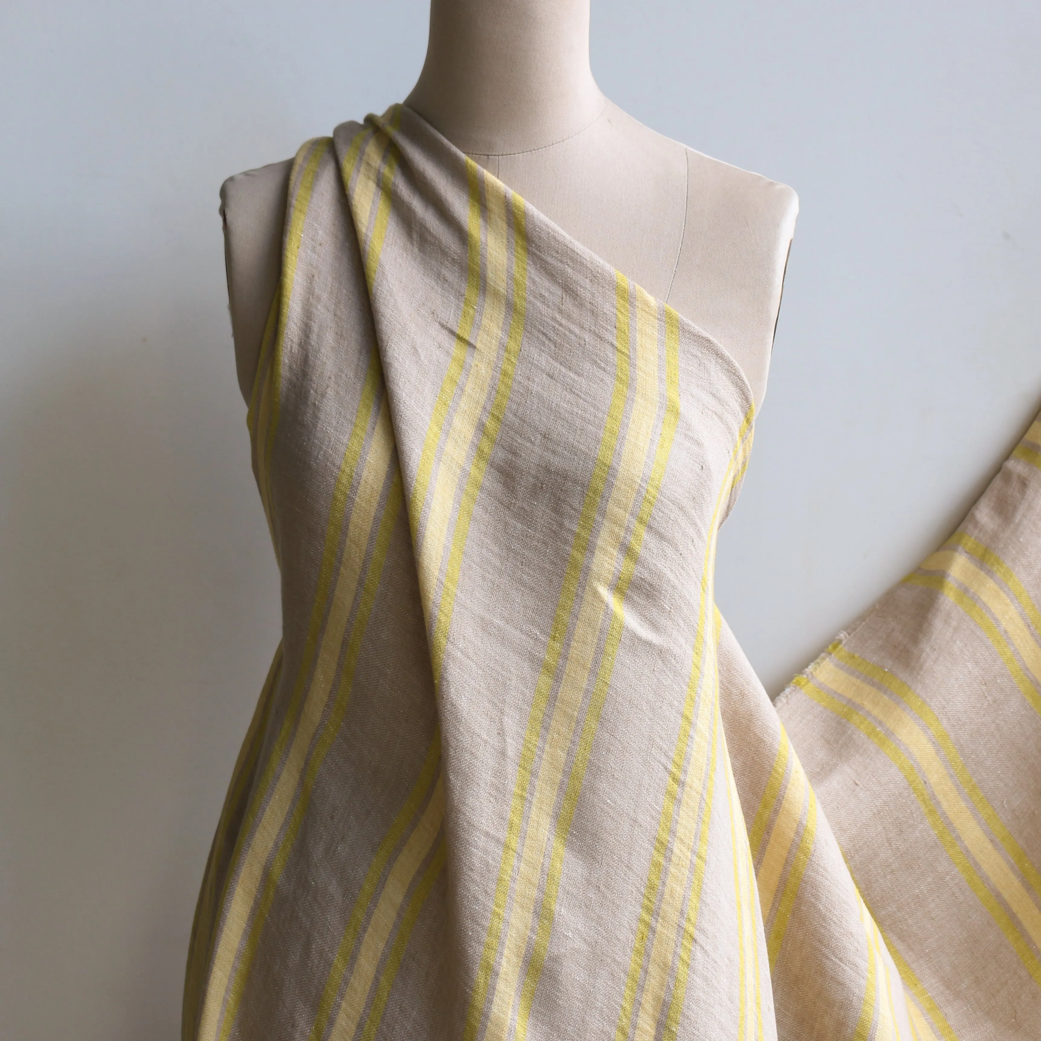 Puglia Giallo Stripe Linen