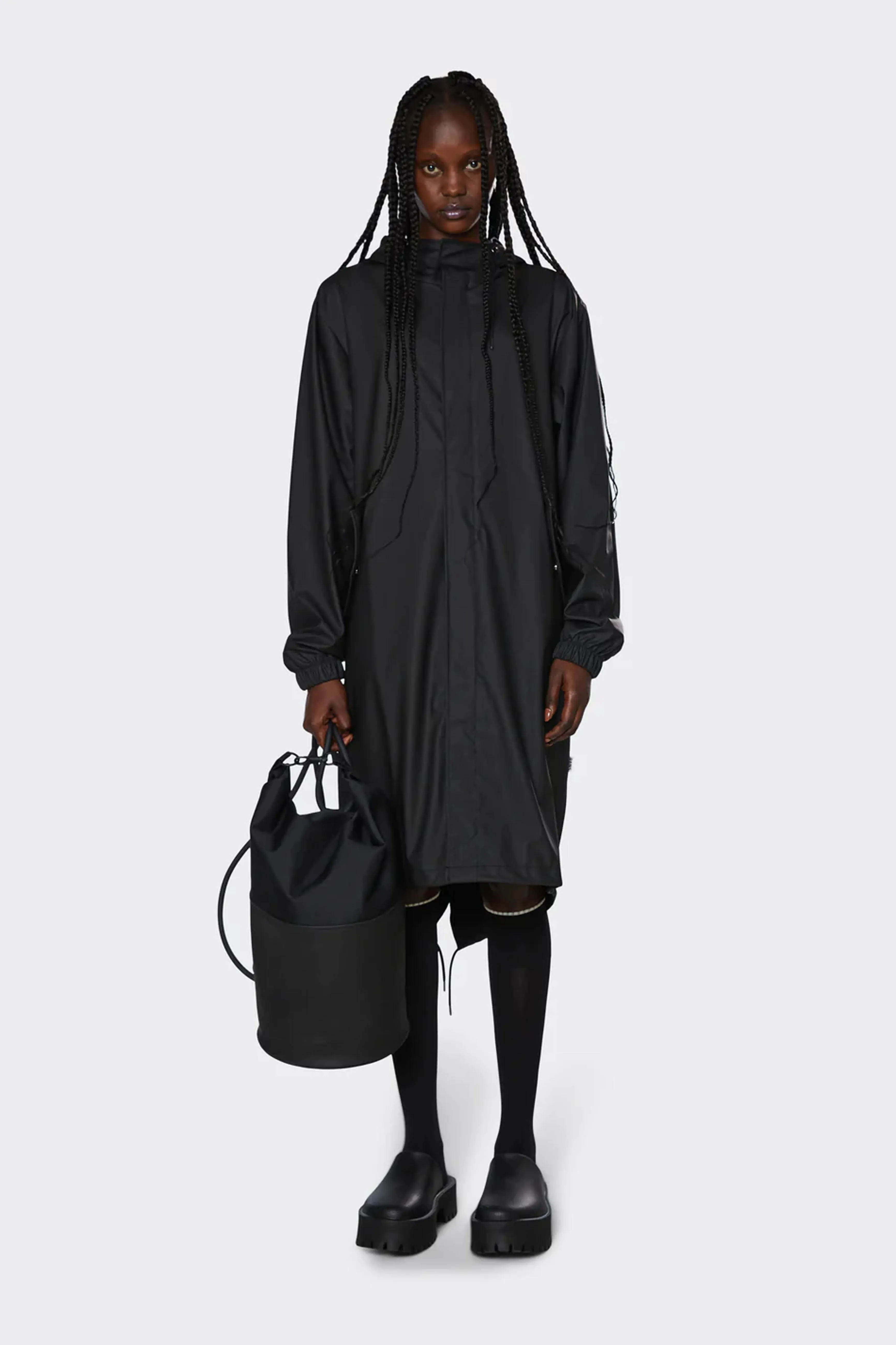 Rains Fishtail Black Parka