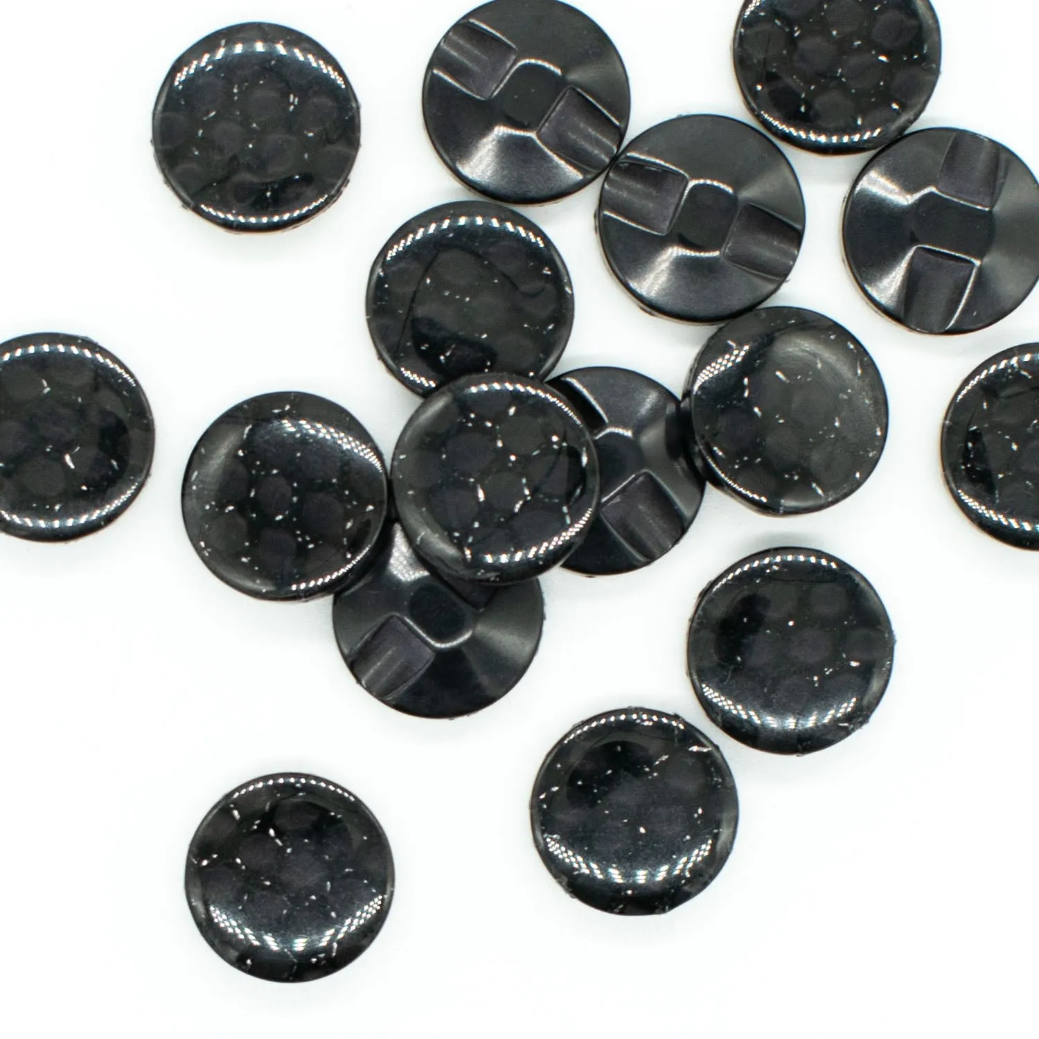 Shiny Sparkling Honeycomb Shank Button 15mm