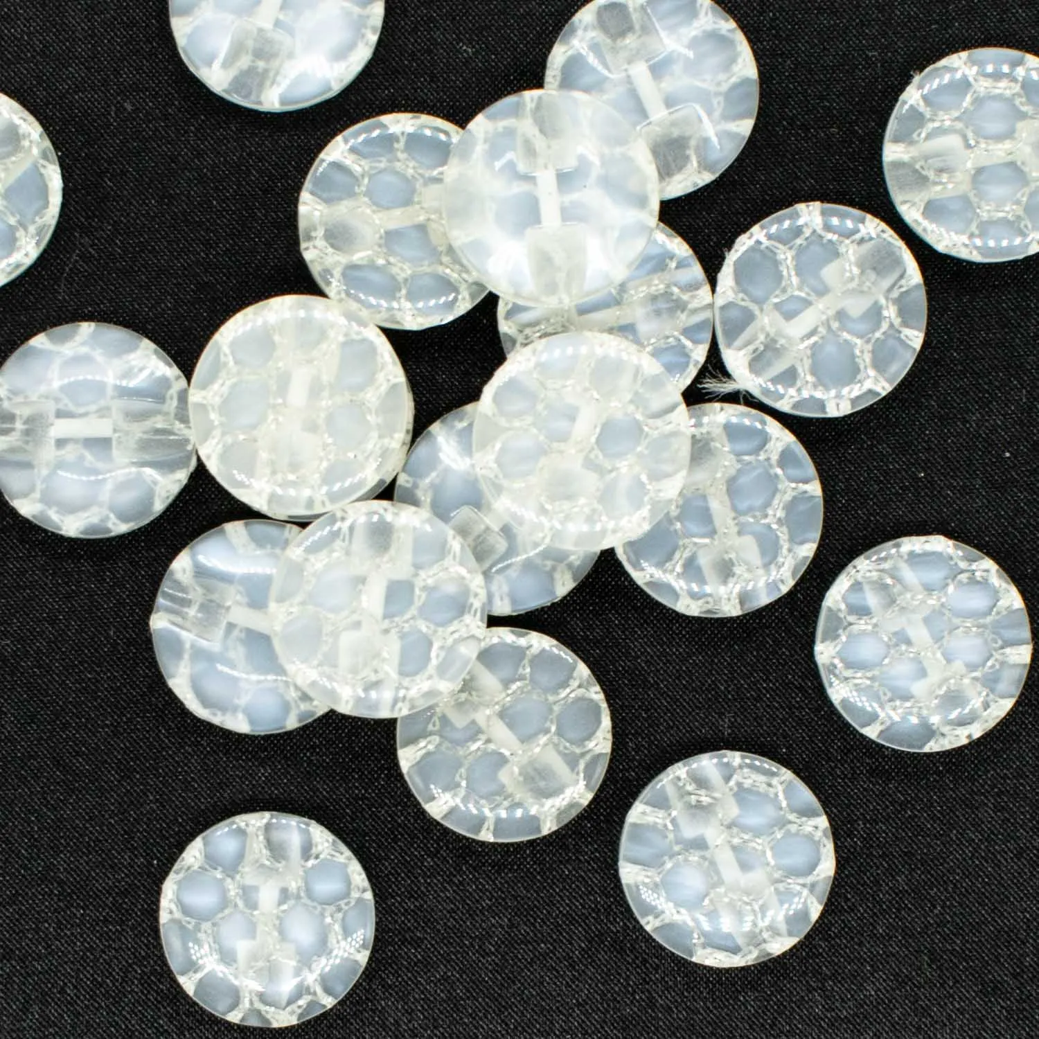 Shiny Sparkling Honeycomb Shank Button 15mm