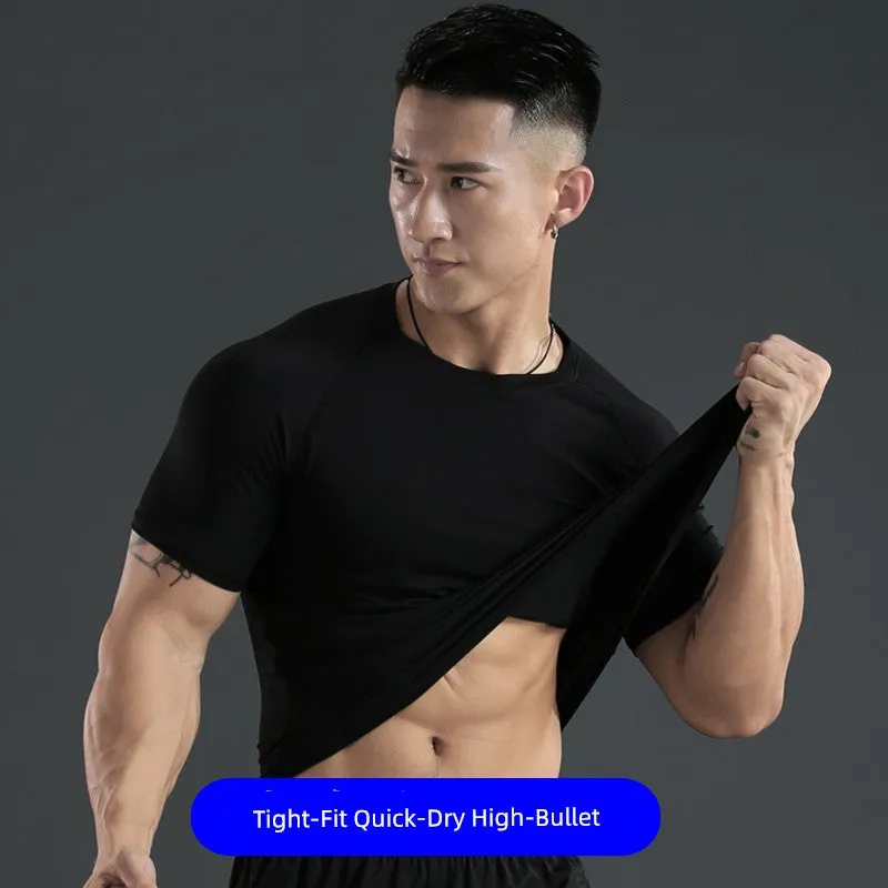 Tight Men's Breathable Base Clothing Sports T-shirt Short Sleeve