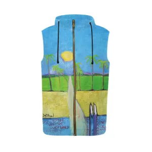 Together in paradise Men's Full Zip Sleeveless Hoodie