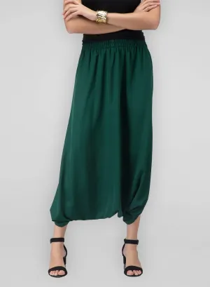 Women's Cowl Pants In Emerald