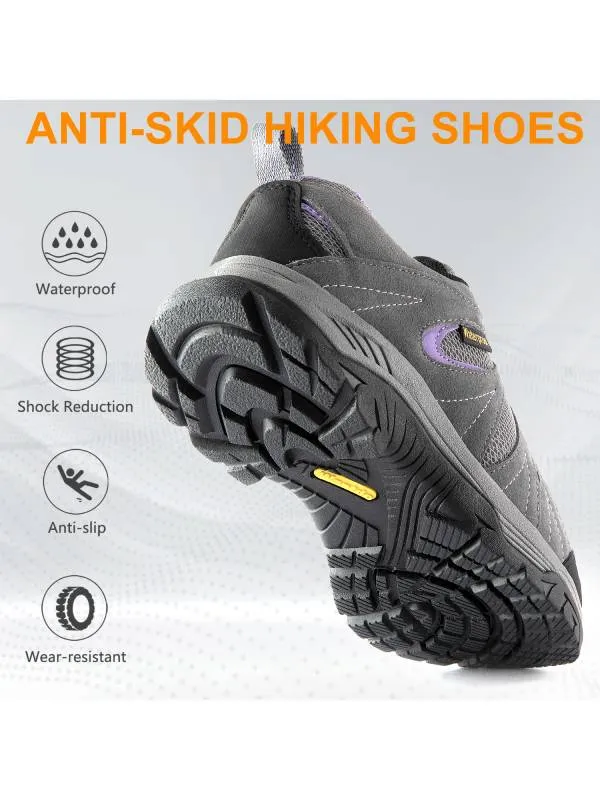 Women's Waterproof Hiking Shoes Low Cut Breathable Trekking Boots