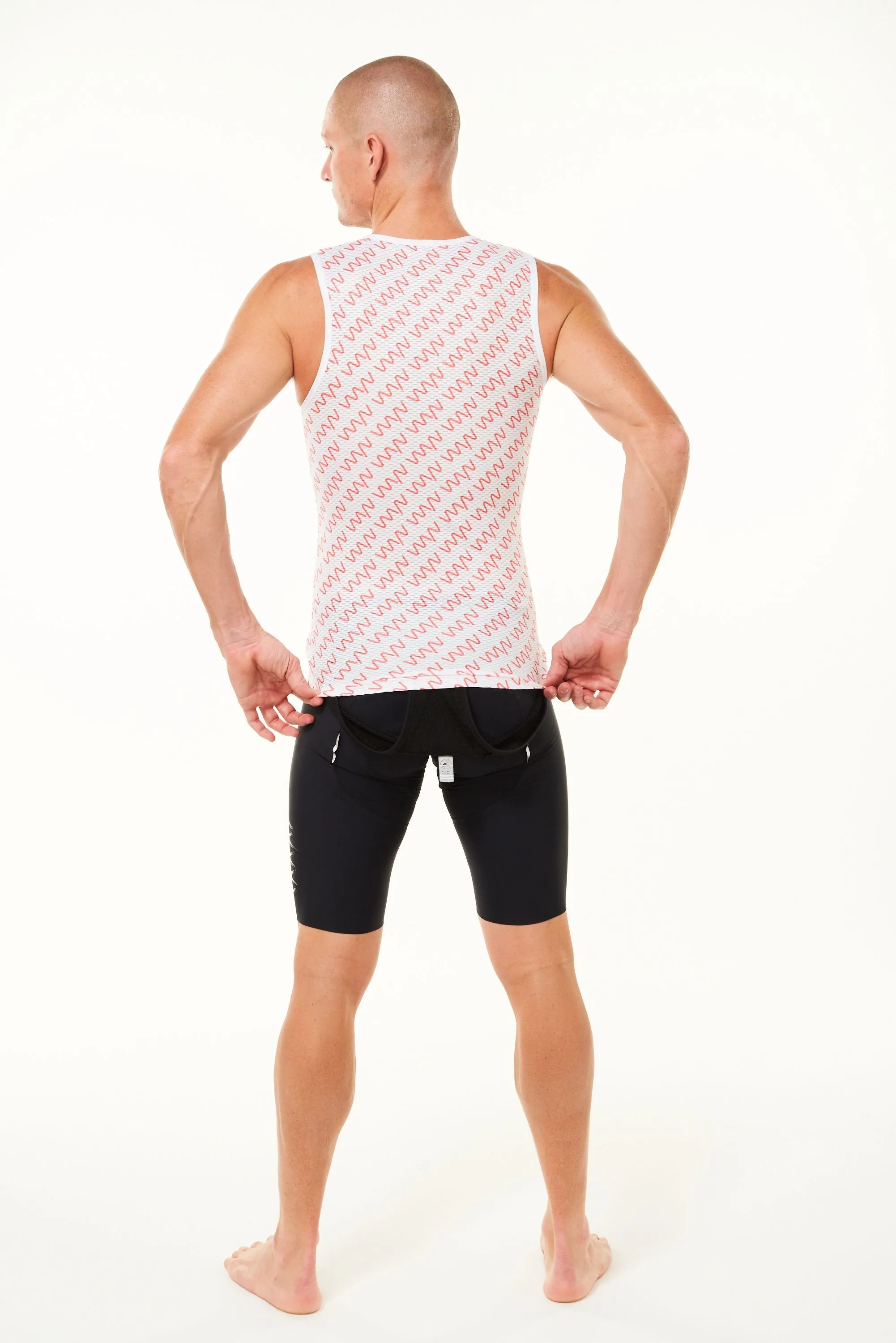 WYN signature men's sleeveless base layer - coral